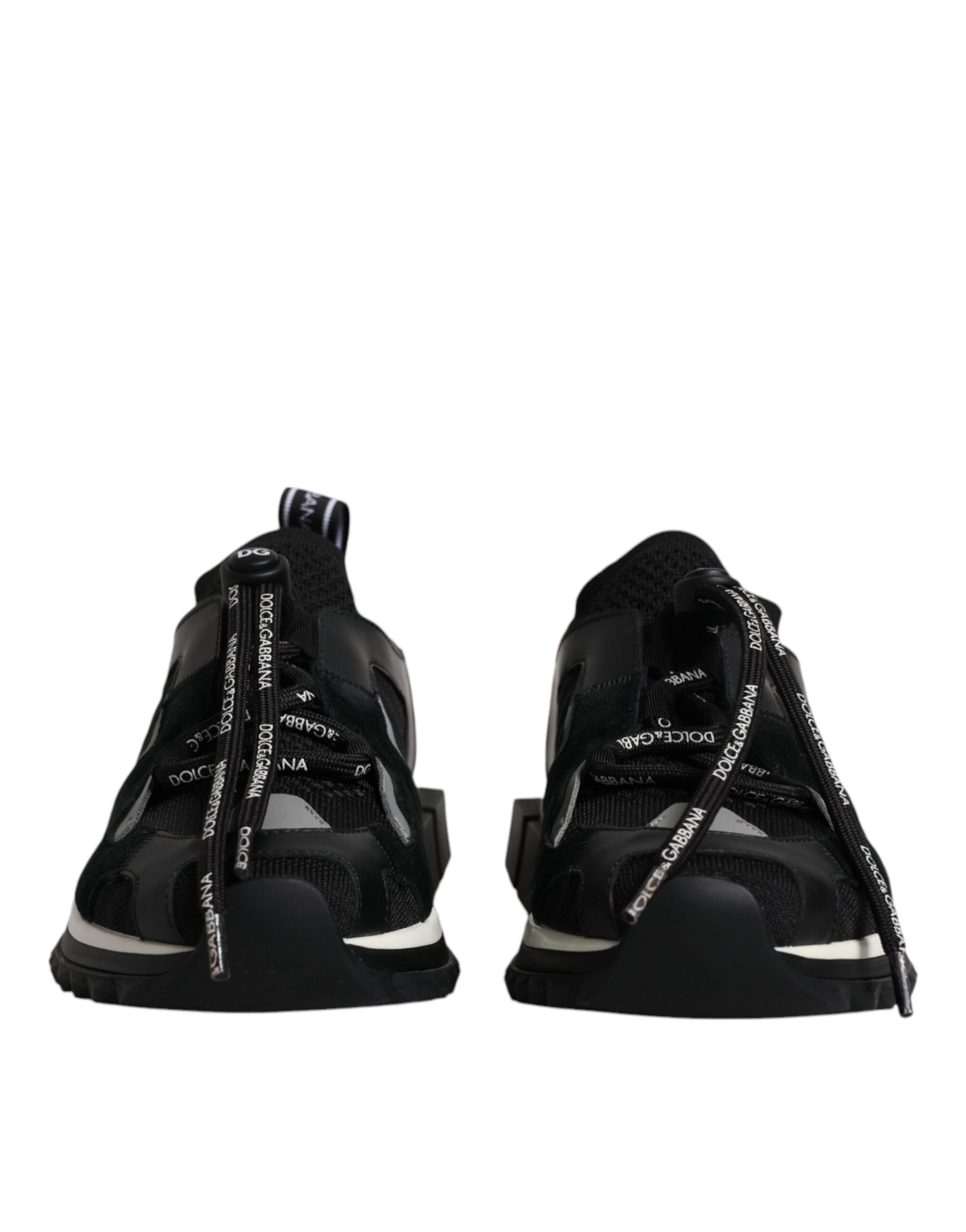 Dolce &amp;amp; Gabbana Svarta Vita Logotyp Sorrento Herr Sneakers Skor