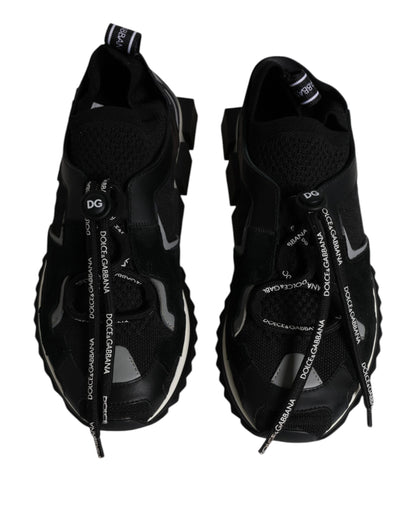 Dolce &amp;amp; Gabbana Svarta Vita Logotyp Sorrento Herr Sneakers Skor