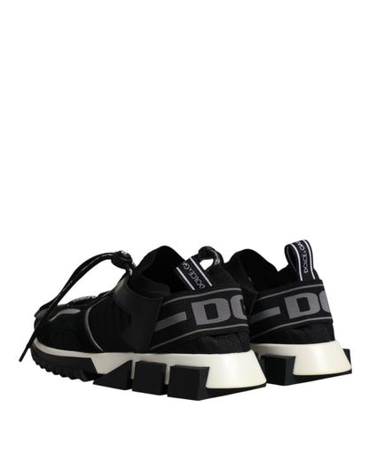 Dolce &amp;amp; Gabbana Svarta Vita Logotyp Sorrento Herr Sneakers Skor