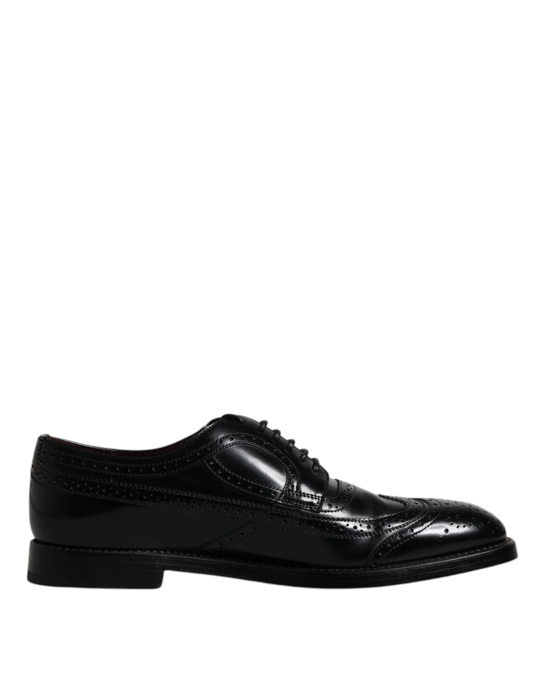 Dolce &amp;amp; Gabbana Svarta Läder Derby Wingtip Formella Skor