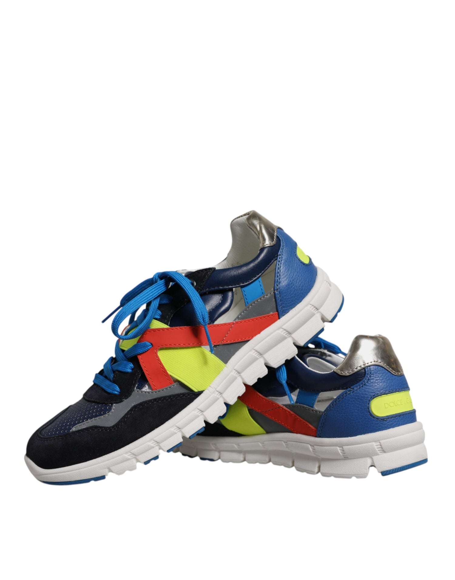 Dolce &amp;amp; Gabbana Låga Sneakers i Läder och Mocka i Flerfärg