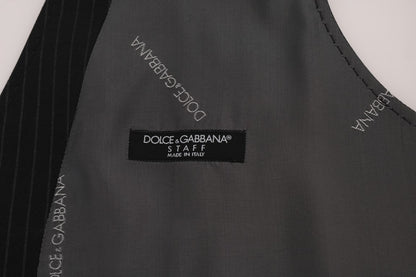 Dolce &amp;amp; Gabbana Grå STAFF Randig Bomullsväst