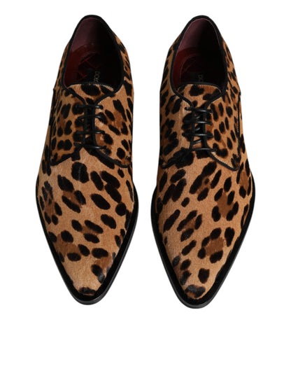 Dolce &amp;amp; Gabbana Bruna Leopard Derby Formella Herrskor