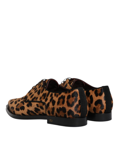 Dolce &amp;amp; Gabbana Bruna Leopard Derby Formella Herrskor