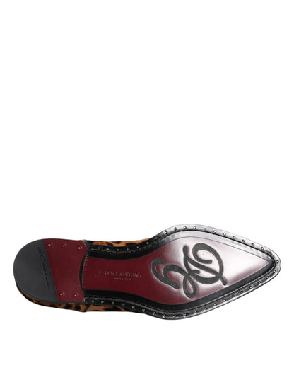 Dolce &amp;amp; Gabbana Bruna Leopard Derby Formella Herrskor