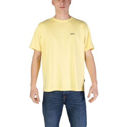 Hugo Boss Gul Bomulls-T-shirt