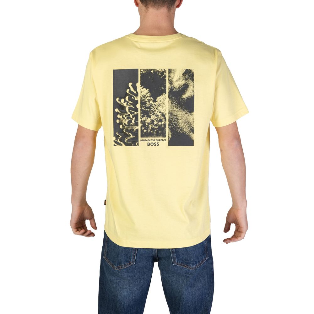 Hugo Boss Gul Bomulls-T-shirt