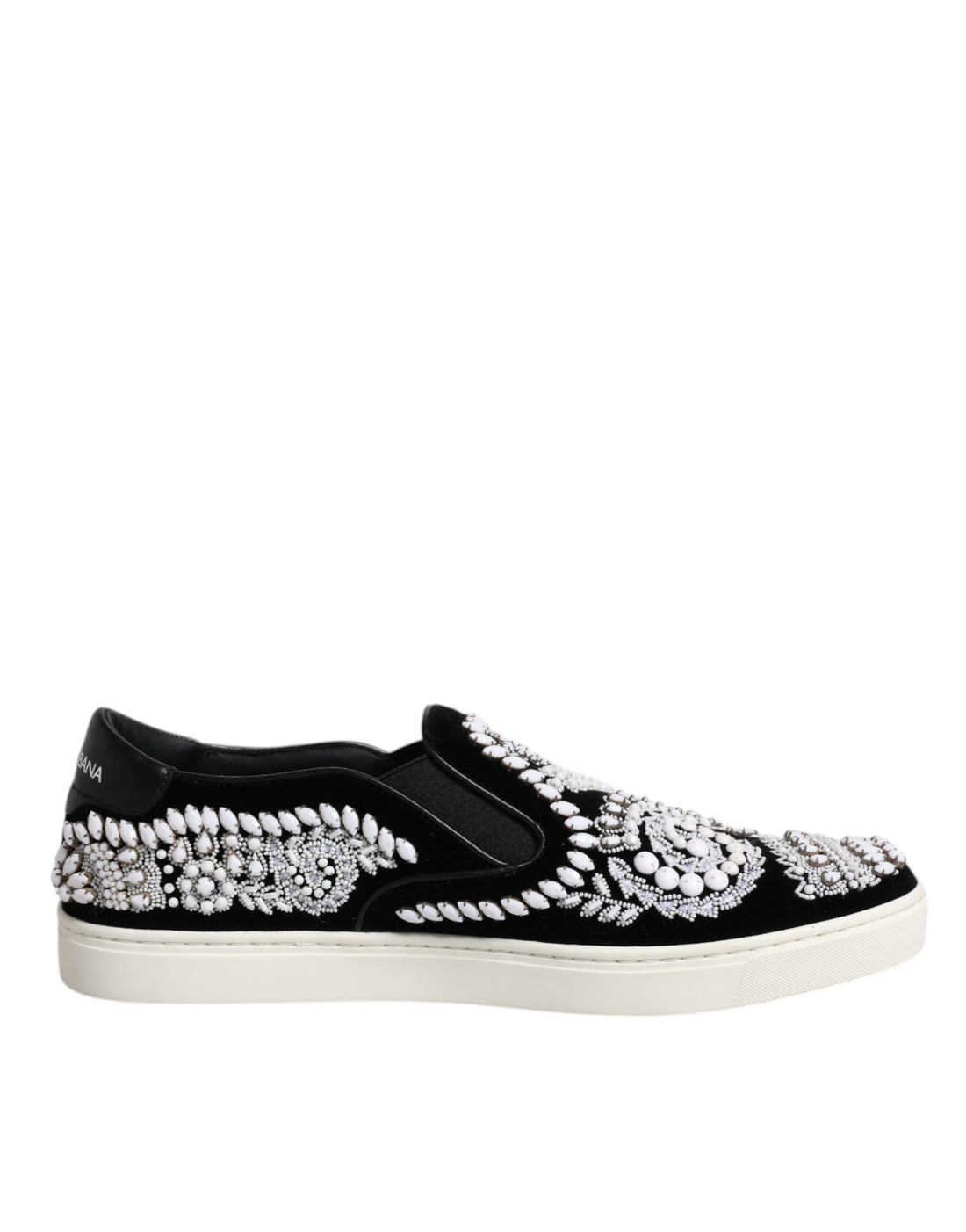 Dolce &amp;amp; Gabbana Svarta Utsmyckade London Herr Slip-On Skor