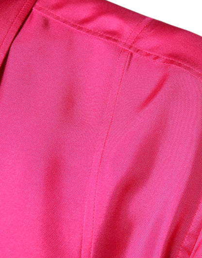 Dolce &amp;amp; Gabbana Rosa Sidenskjorta Med Knappar Herr