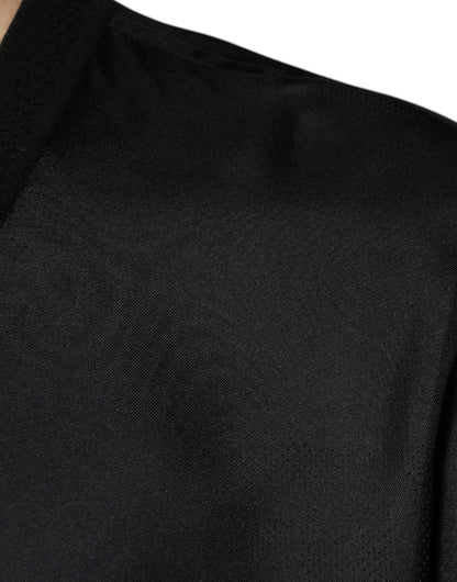 Dolce &amp;amp; Gabbana Svart bomulls-t-shirt med fyrkantig halsringning och kortärmad design