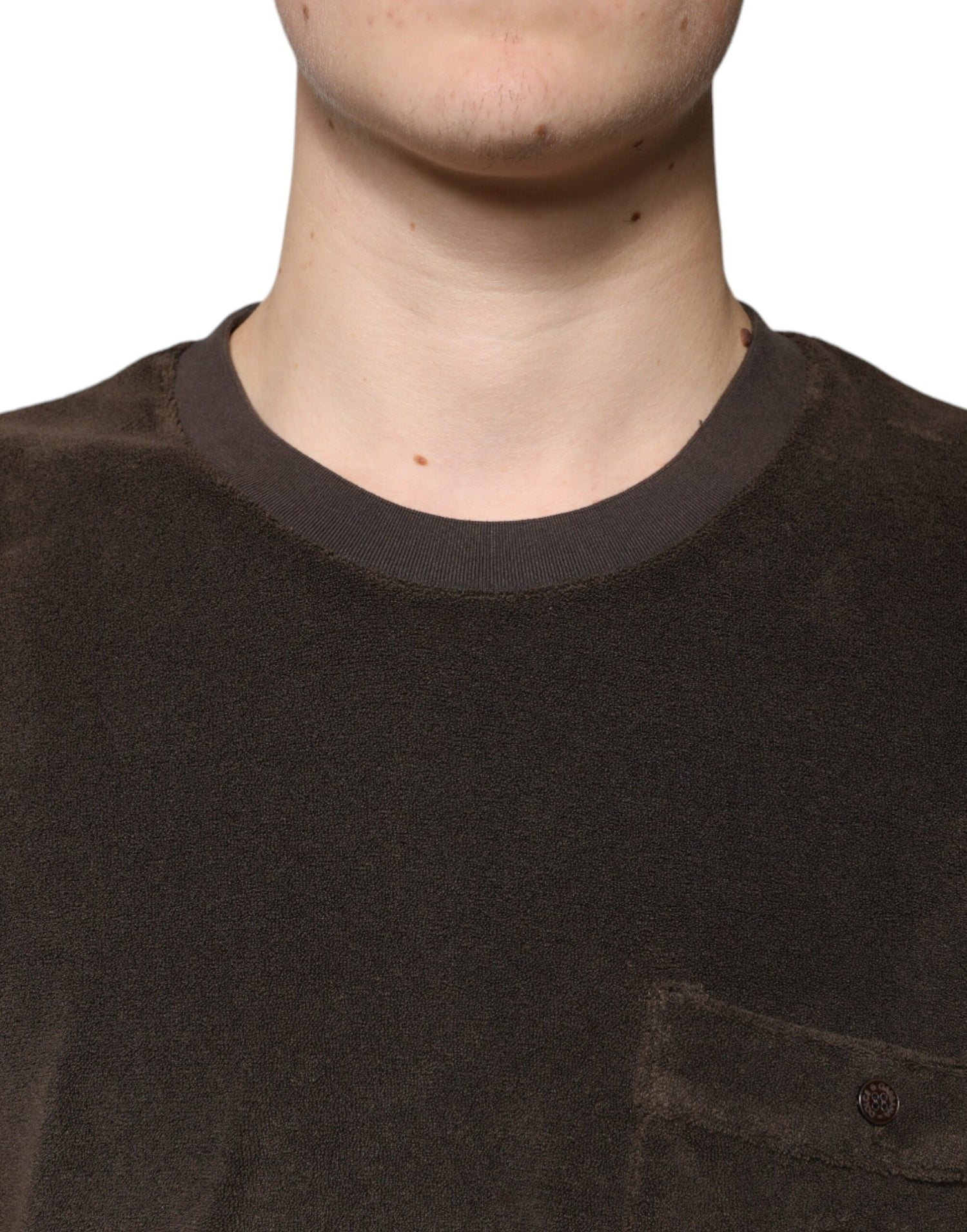 Dolce &amp;amp; Gabbana Brun Bomulls-T-shirt Med Rund Hals Och Korta Ärmar