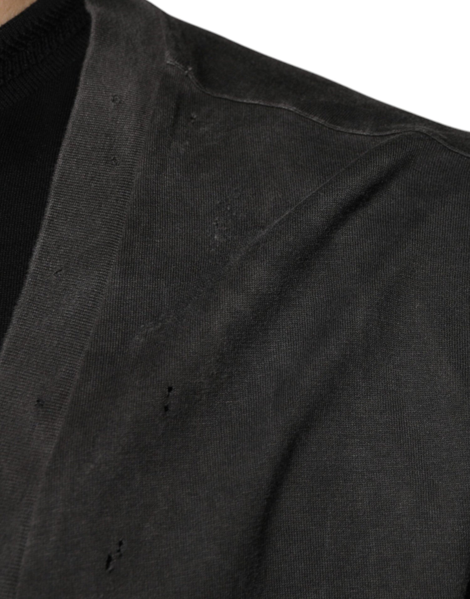 Dolce &amp;amp; Gabbana svart bomulls-t-shirt med rund hals och korta ärmar