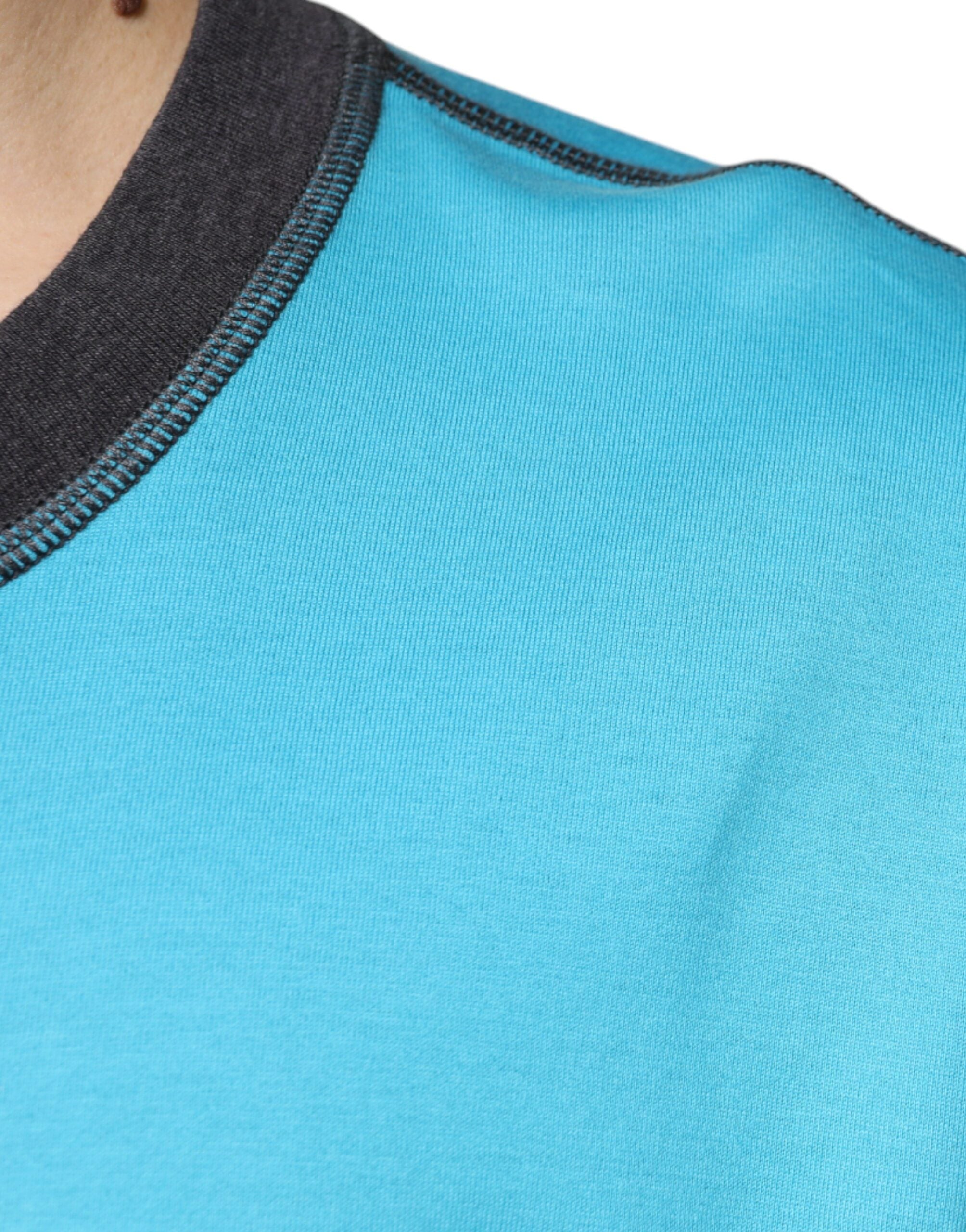 Dolce &amp;amp; Gabbana Blå Logotyp Rundringad Kortärmad T-shirt