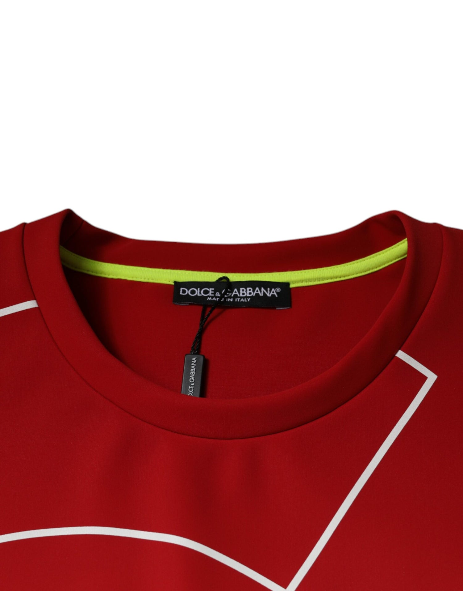 Dolce &amp;amp; Gabbana Multifärgad Logotyp Bomull Herr T-shirt med Rund Hals