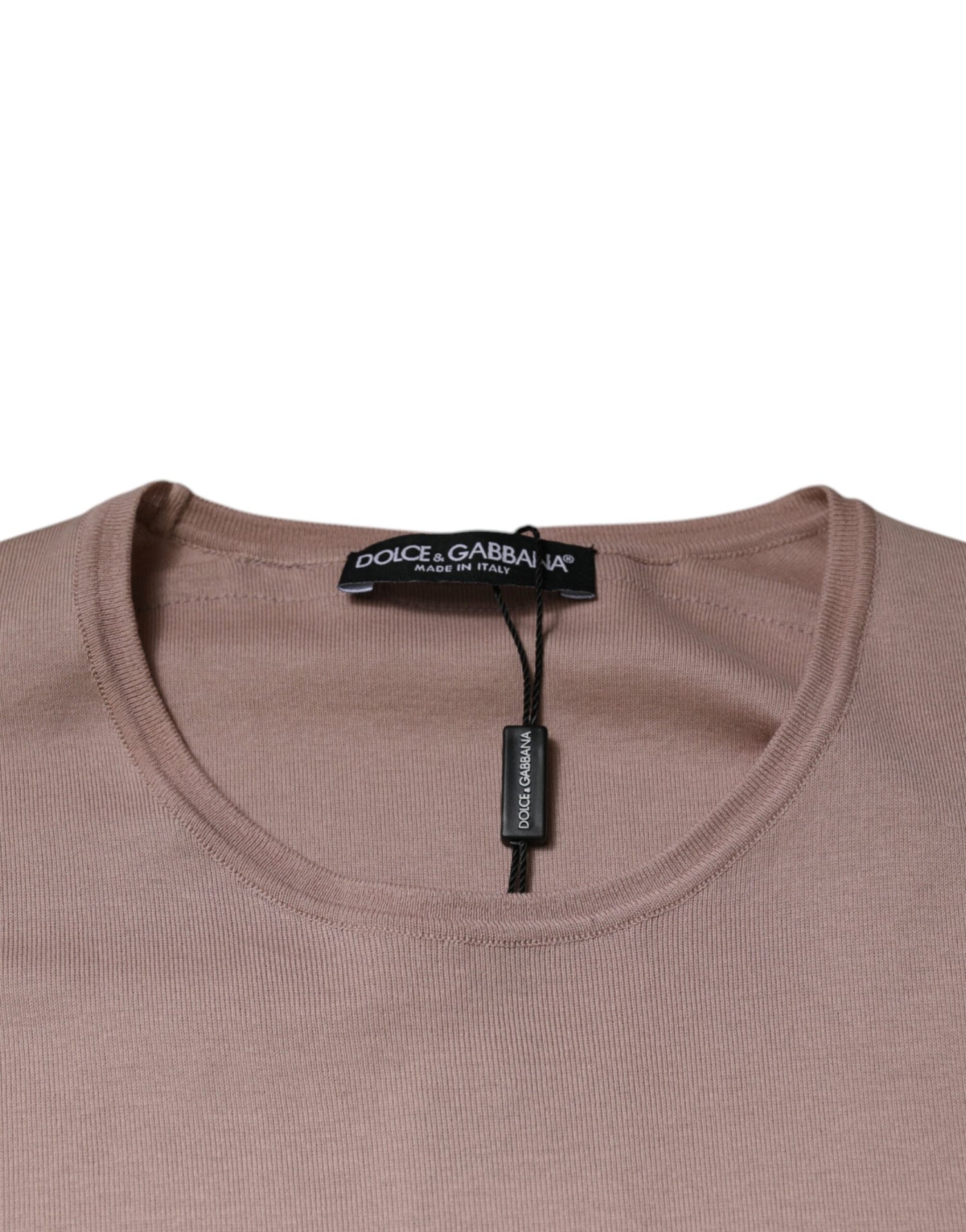 Dolce &amp;amp; Gabbana Brun Bomull Kortärmad Rund Halsad T-shirt