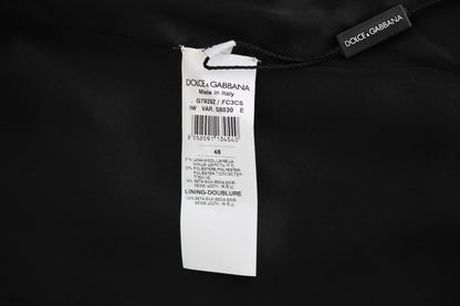 Dolce &amp;amp; Gabbana Grå Ullmönstrad Slim Väst