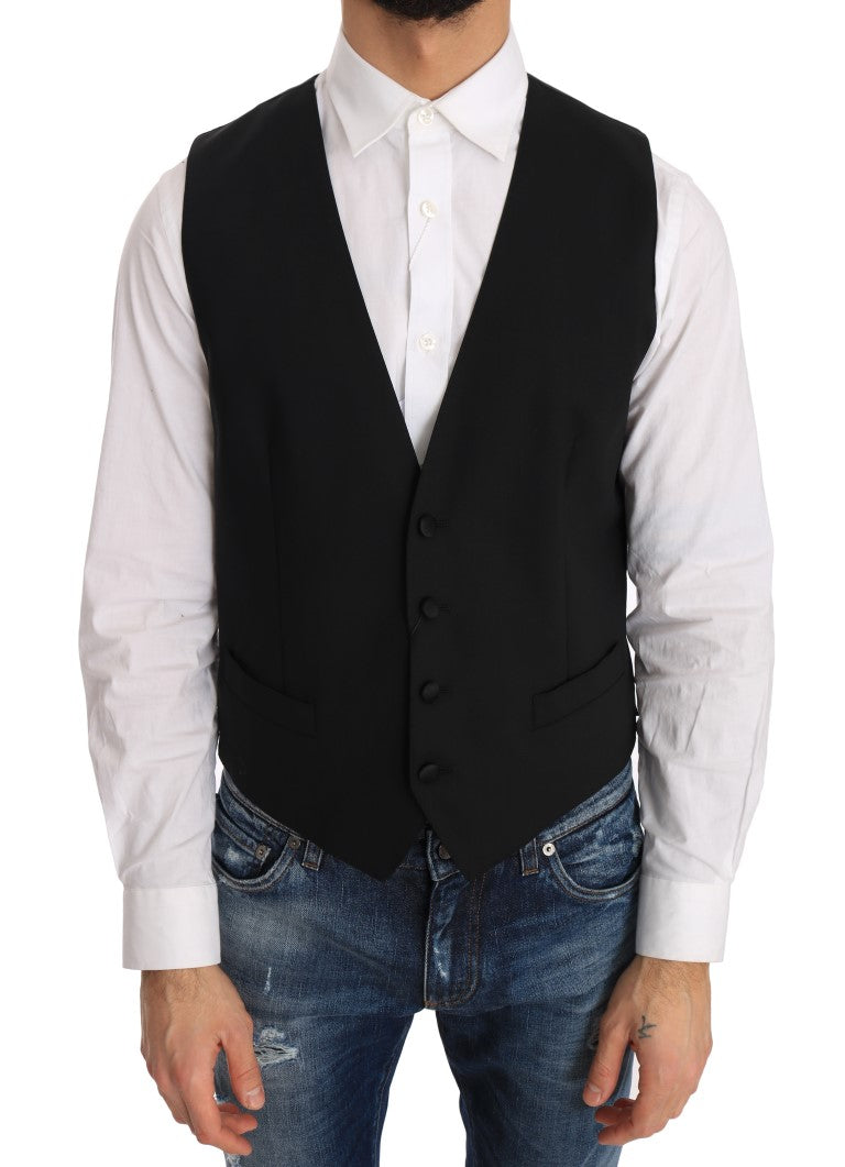 Dolce &amp;amp; Gabbana Svart Ull-Siden Väst