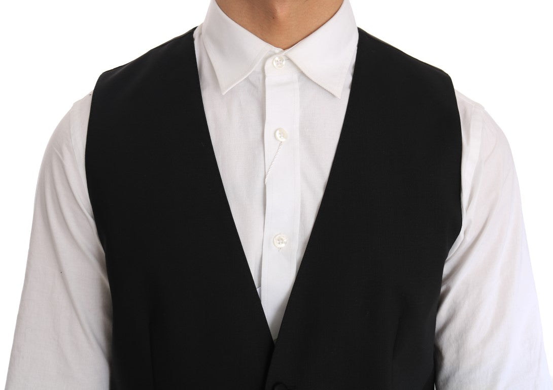 Dolce &amp;amp; Gabbana Svart Ull-Siden Väst