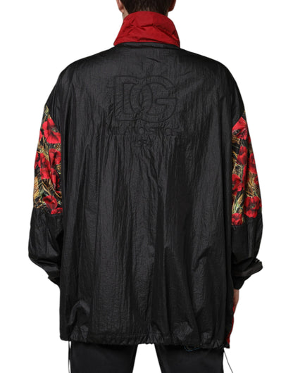 Dolce &amp;amp; Gabbana Flerfärgad Patchwork Herrtröja med Hel Dragkedja