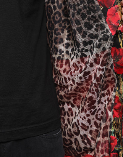 Dolce &amp;amp; Gabbana Flerfärgad Patchwork Herrtröja med Hel Dragkedja