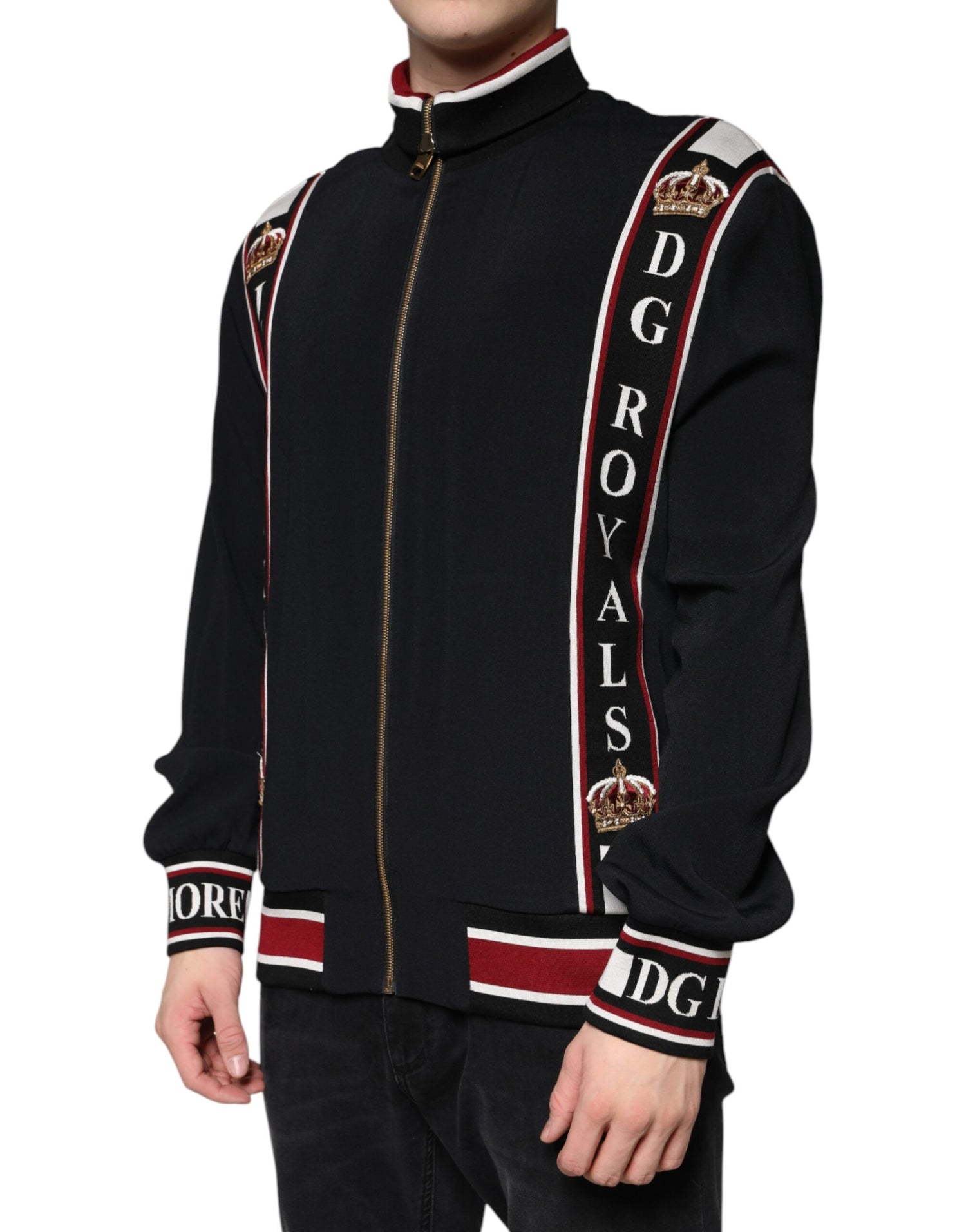Dolce &amp;amp; Gabbana Svart DG King Heldragkedja Sweatshirt