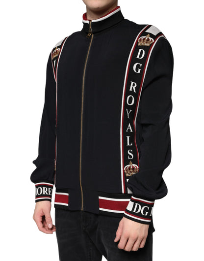 Dolce &amp;amp; Gabbana Svart DG King Heldragkedja Sweatshirt