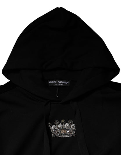 Dolce &amp;amp; Gabbana svart krona bomullslucktröja