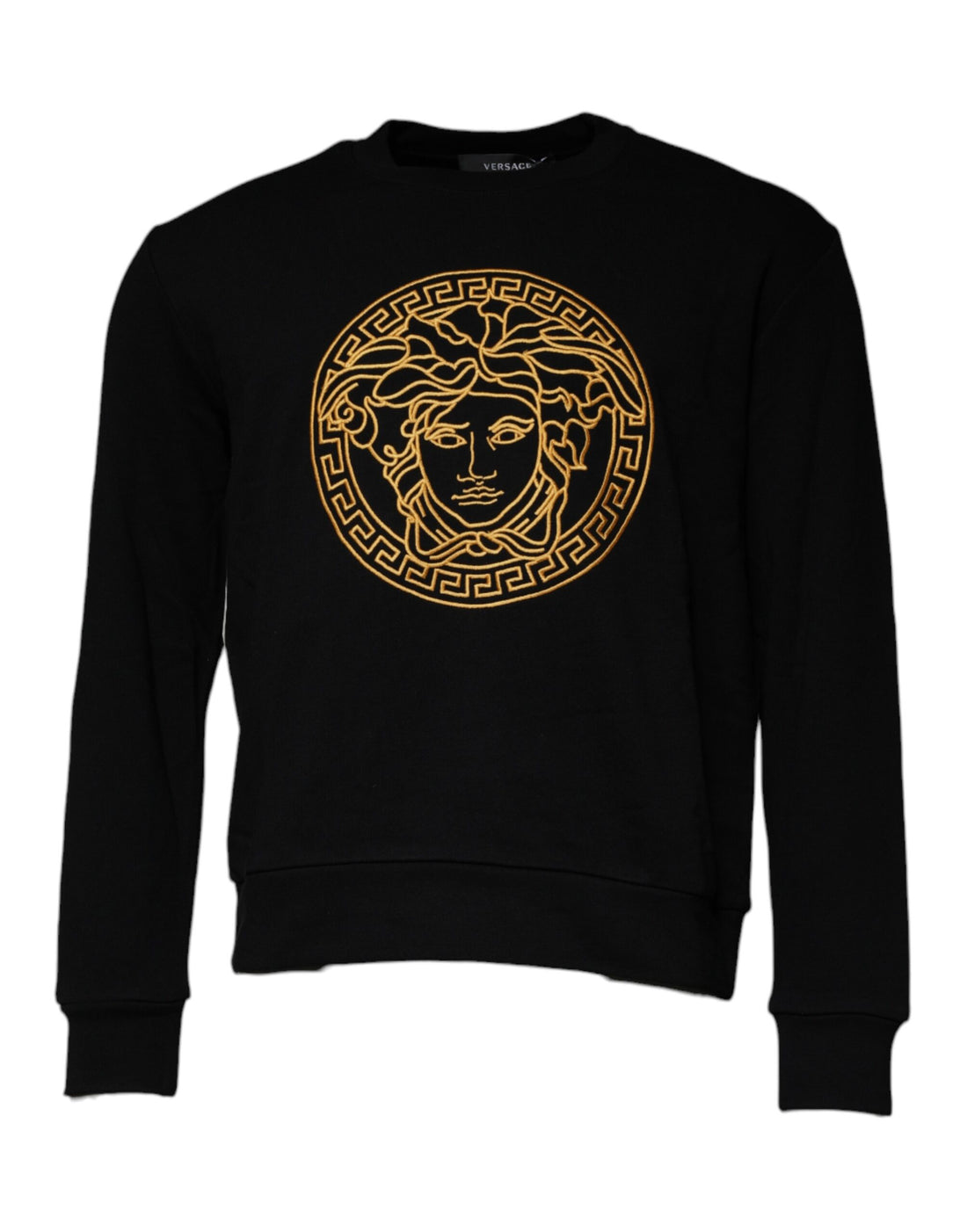 Versace Svart Medusa Broderad Rund Halsad Tröja