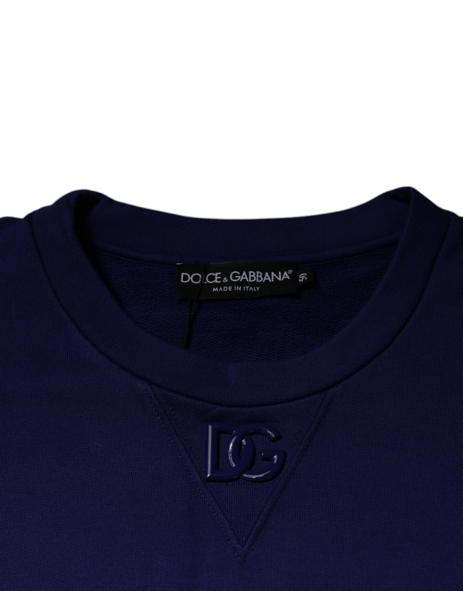 Dolce &amp;amp; Gabbana Blå Bomullsrundad Herrtröja