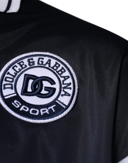 Dolce &amp;amp; Gabbana Blå Logo Jerseykrage Pullovertröja