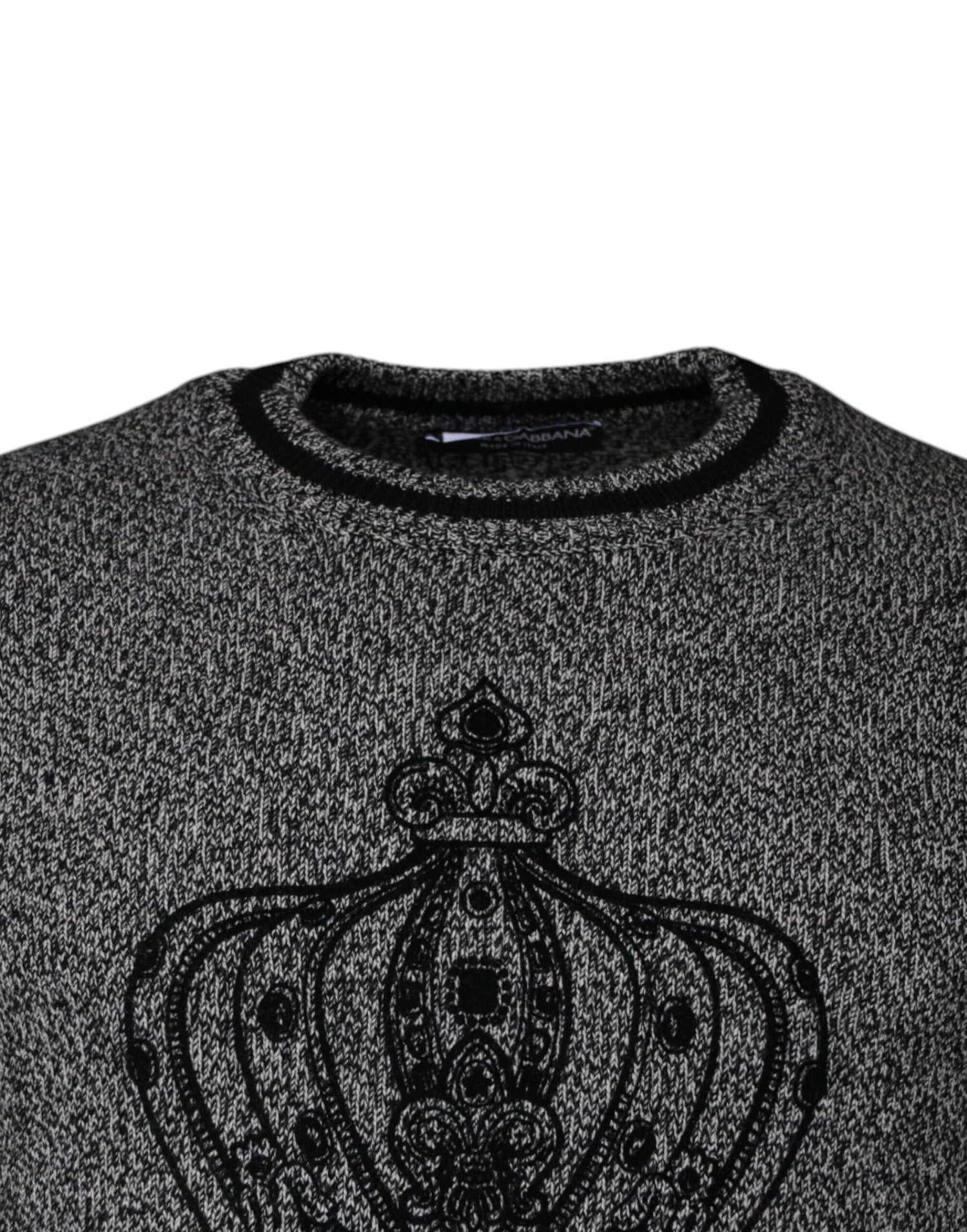Dolce &amp;amp; Gabbana Grå Crown King Cashmere Pullover-tröja