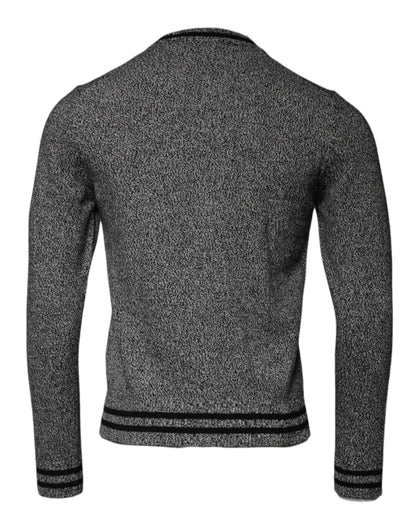 Dolce &amp;amp; Gabbana Grå Crown King Cashmere Pullover-tröja