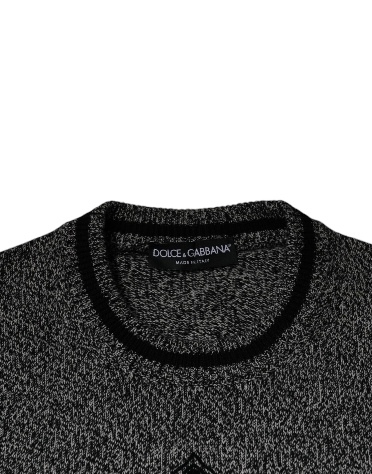 Dolce &amp;amp; Gabbana Grå Crown King Cashmere Pullover-tröja