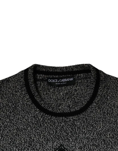 Dolce &amp;amp; Gabbana Grå Crown King Cashmere Pullover-tröja