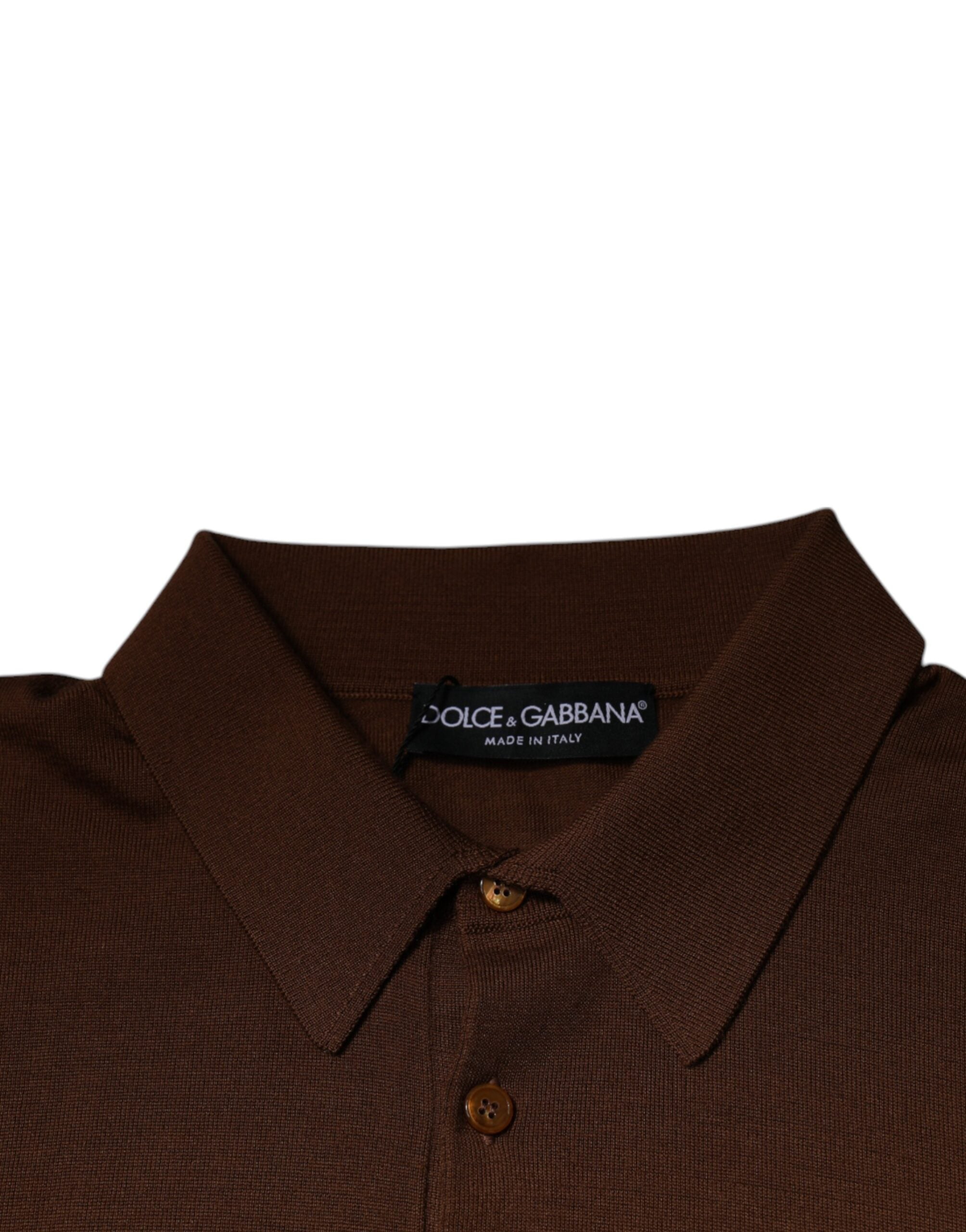 Dolce &amp;amp; Gabbana Brun Kashmirknäppt Herrtröja