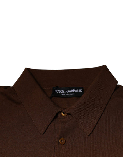 Dolce &amp;amp; Gabbana Brun Kashmirknäppt Herrtröja