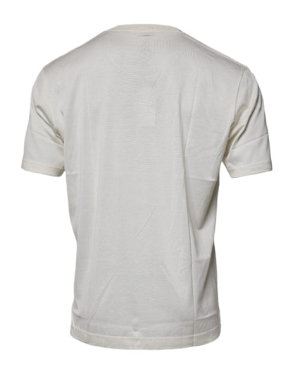 Dolce &amp;amp; Gabbana Off White Rundringad Kortärmad T-shirt