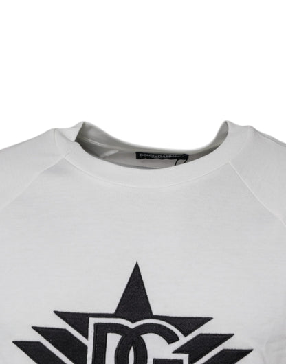 Dolce &amp;amp; Gabbana Vit DG Sport Rundringad Kortärmad T-shirt