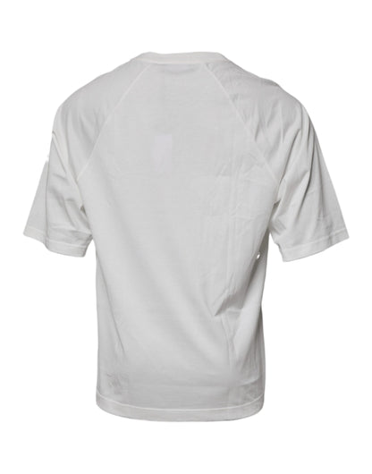 Dolce &amp;amp; Gabbana Vit DG Sport Rundringad Kortärmad T-shirt