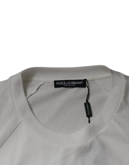 Dolce &amp;amp; Gabbana Vit DG Sport Rundringad Kortärmad T-shirt