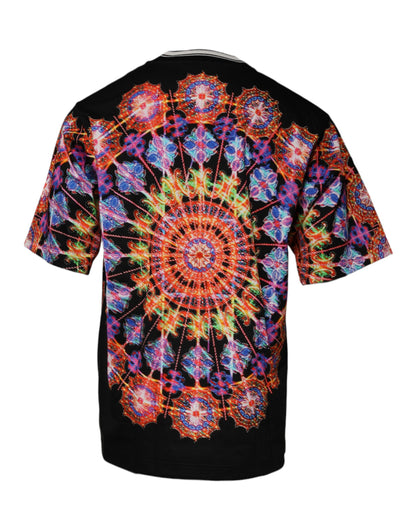 Dolce &amp;amp; Gabbana Multicolor Kaleidoscope Herr Kortärmad T-shirt