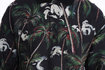 Dolce &amp;amp; Gabbana Svart Vulkan Sicily Kortärmad T-shirt