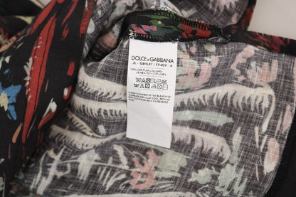Dolce &amp;amp; Gabbana Svart Vulkan Sicily Kortärmad T-shirt