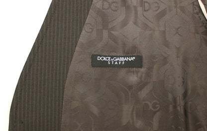 Dolce &amp;amp; Gabbana Brun Randig Stretchklänning Väst