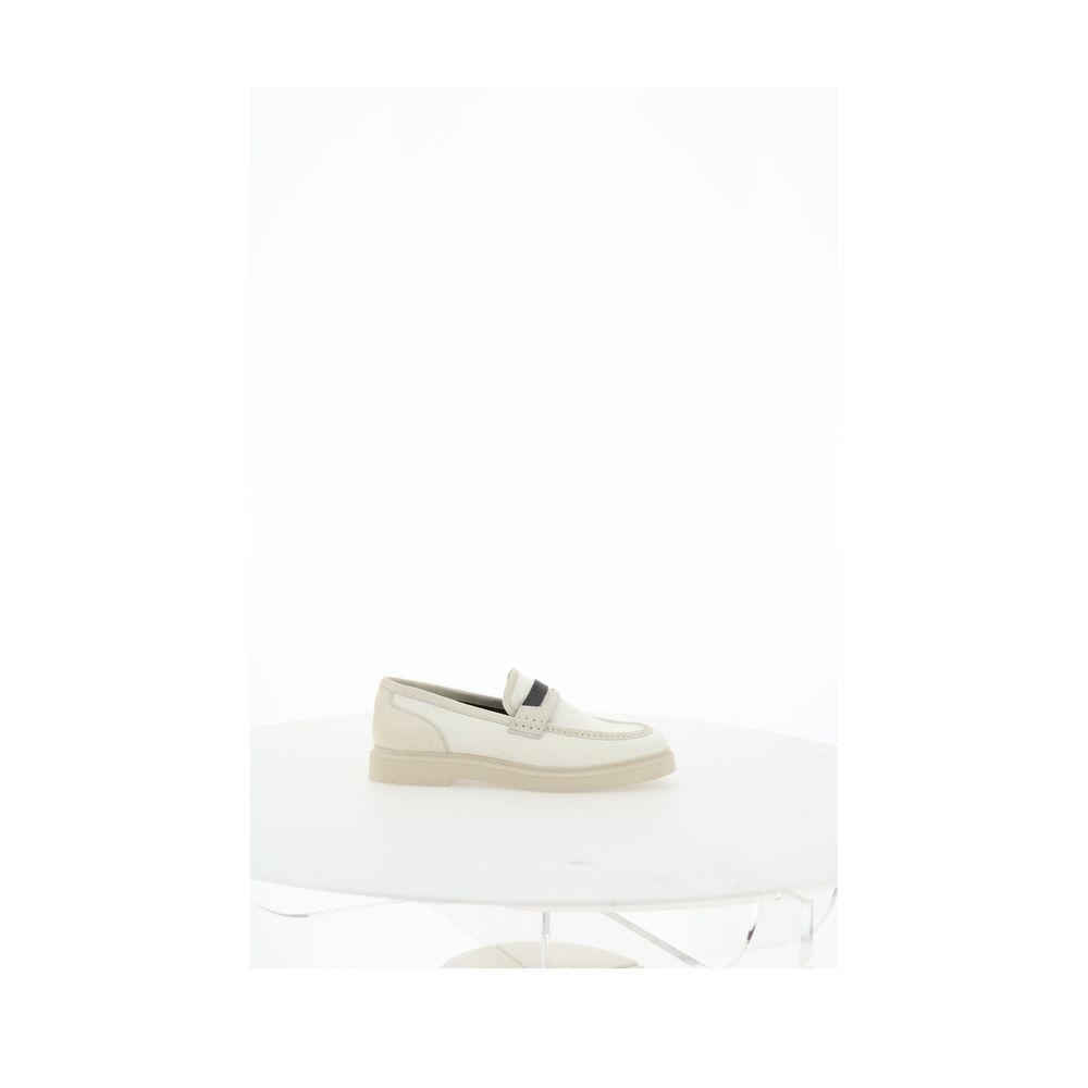 Brunello Cucinelli Beige Loafers Skor