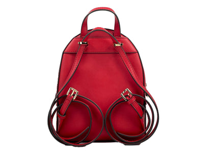 Michael Kors Jaycee Mini XS Läderryggsäck med Dragkedja och Fickor, Röd