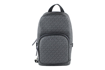 Michael Kors Cooper Medium Svart Signature PVC Sling Ryggsäck