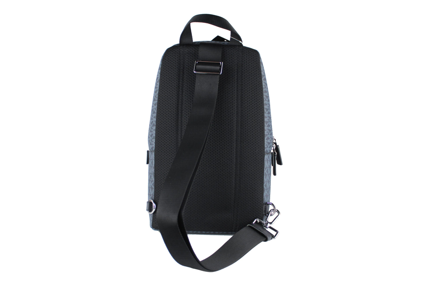 Michael Kors Cooper Medium Marinblå Signature PVC Sling Ryggsäck