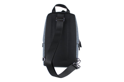 Michael Kors Cooper Medium Marinblå Signature PVC Sling Ryggsäck