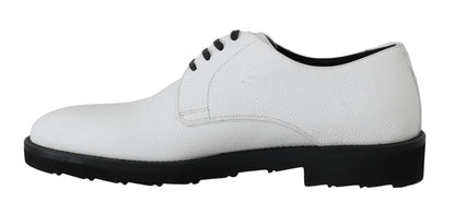 Dolce &amp;amp; Gabbana Vita Läder Derbyklädselskor